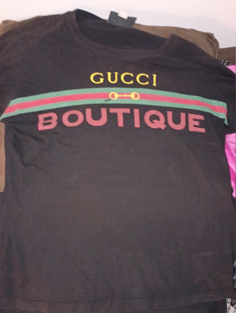 Gucci Boutique Black Graphic Crewneck Tee
